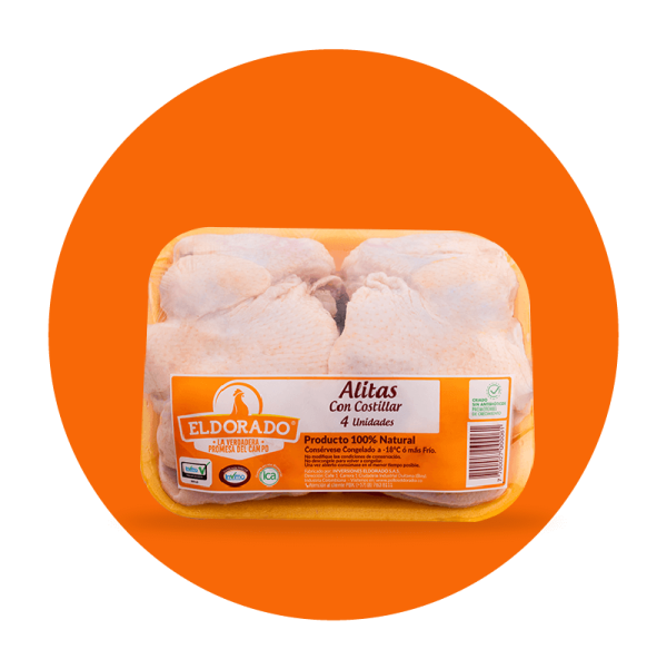 Alitas con Costillar x 4 uds  (700 gr)